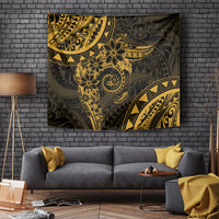 Polynesian Sunset Plumeria Tapestry Gold Polynesian Tattoo