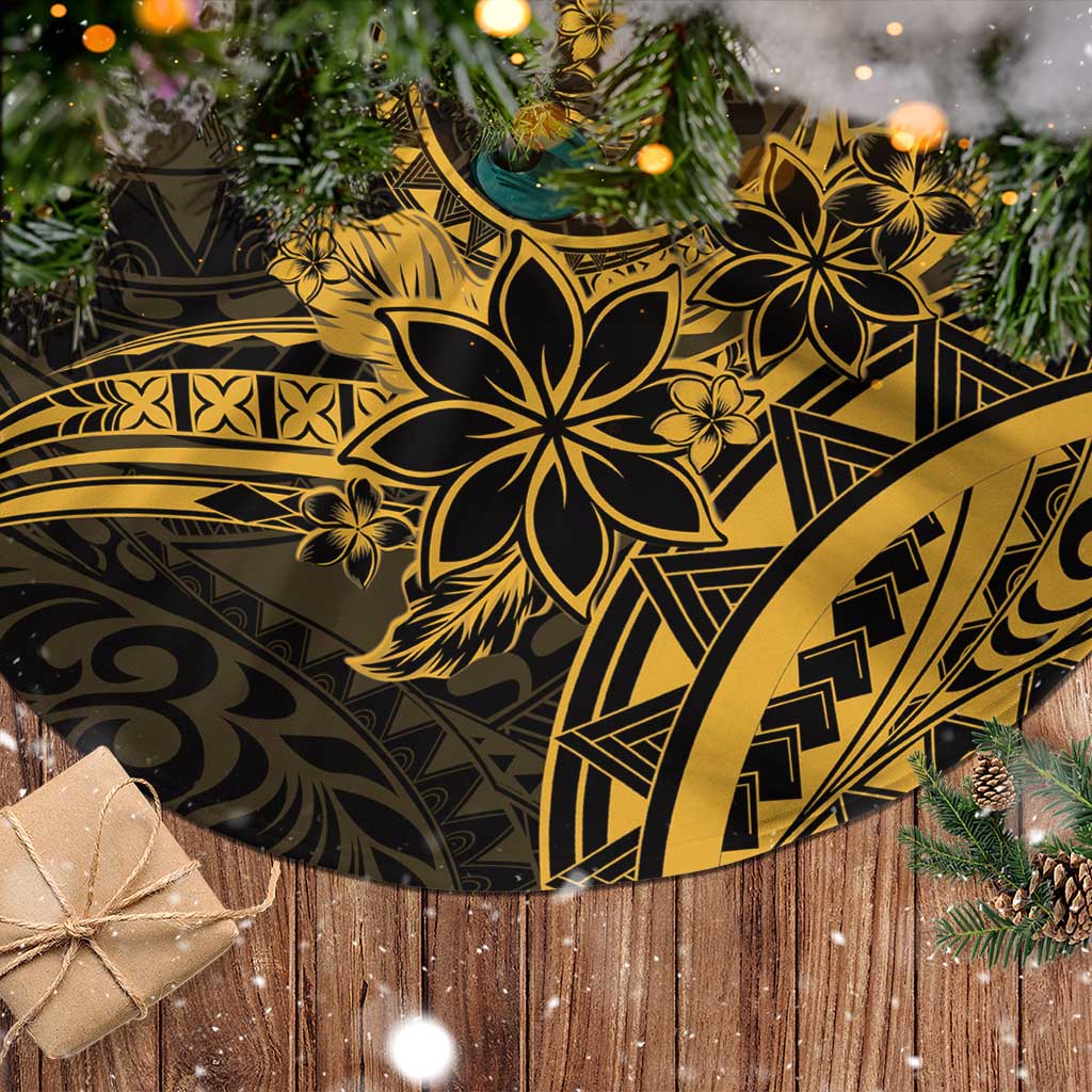 Polynesian Sunset Plumeria Tree Skirt Gold Polynesian Tattoo