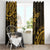 Polynesian Sunset Plumeria Window Curtain Gold Polynesian Tattoo