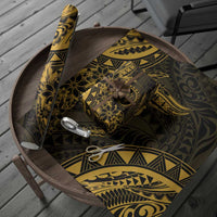 Polynesian Sunset Plumeria Wrapping Paper Gold Polynesian Tattoo LT05 - Polynesian Pride