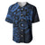 Polynesian Sunset Plumeria Baseball Jersey Navy Polynesian Tattoo