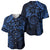 Polynesian Sunset Plumeria Baseball Jersey Navy Polynesian Tattoo