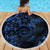 Polynesian Sunset Plumeria Beach Blanket Navy Polynesian Tattoo