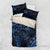 Polynesian Sunset Plumeria Bedding Set Navy Polynesian Tattoo