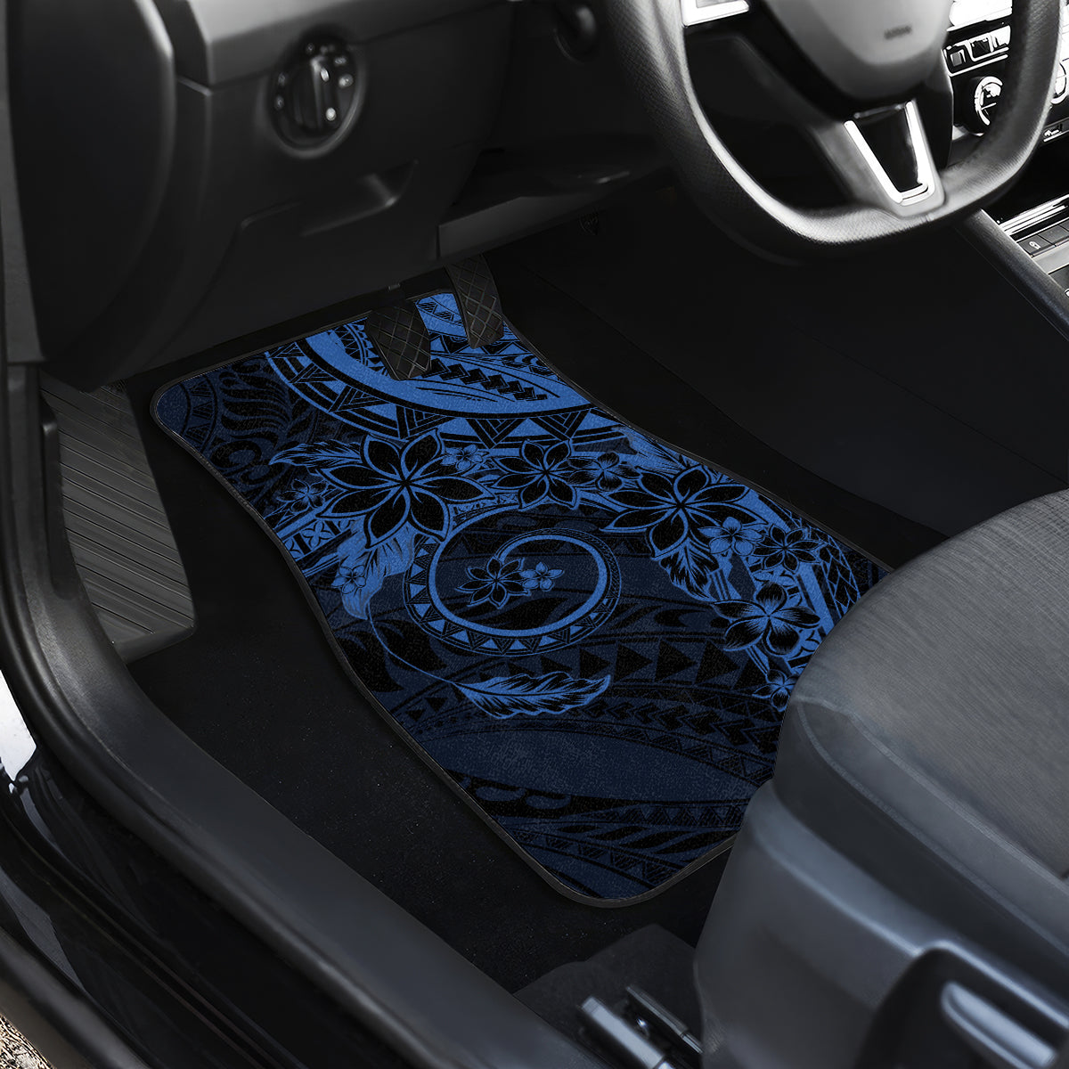 Polynesian Sunset Plumeria Car Mats Navy Polynesian Tattoo LT05 - Polynesian Pride