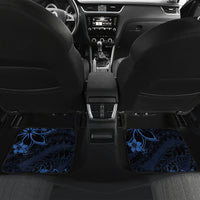 Polynesian Sunset Plumeria Car Mats Navy Polynesian Tattoo LT05 Set 2pcs - Back Navy - Polynesian Pride