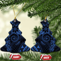 Polynesian Sunset Plumeria Ceramic Ornament Navy Polynesian Tattoo LT05 Christmas Tree Navy - Polynesian Pride