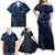 Polynesian Sunset Plumeria Family Matching Off Shoulder Maxi Dress and Hawaiian Shirt Navy Polynesian Tattoo