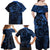 Polynesian Sunset Plumeria Family Matching Off Shoulder Maxi Dress and Hawaiian Shirt Navy Polynesian Tattoo