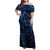 Polynesian Sunset Plumeria Family Matching Off Shoulder Maxi Dress and Hawaiian Shirt Navy Polynesian Tattoo