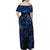 Polynesian Sunset Plumeria Family Matching Off Shoulder Maxi Dress and Hawaiian Shirt Navy Polynesian Tattoo