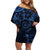 Polynesian Sunset Plumeria Family Matching Off Shoulder Short Dress and Hawaiian Shirt Navy Polynesian Tattoo