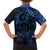 Polynesian Sunset Plumeria Family Matching Puletasi and Hawaiian Shirt Navy Polynesian Tattoo