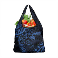 Polynesian Sunset Plumeria Grocery Bag Navy Polynesian Tattoo LT05 1-pack One Size Navy - Polynesian Pride