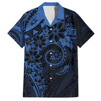 Polynesian Sunset Plumeria Hawaiian Shirt Navy Polynesian Tattoo LT05 Navy - Polynesian Pride