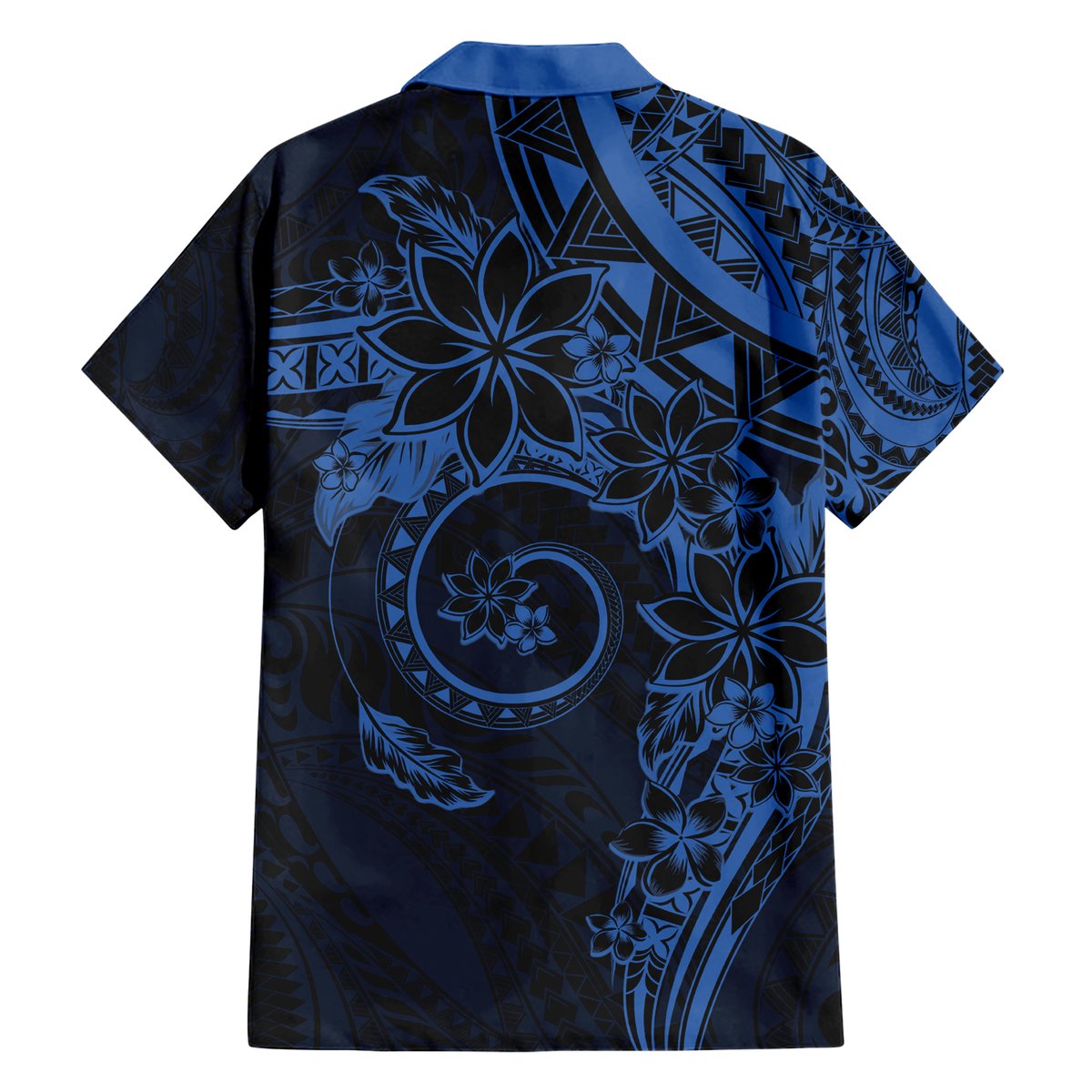 Polynesian Sunset Plumeria Hawaiian Shirt Navy Polynesian Tattoo LT05 - Polynesian Pride