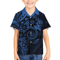 Polynesian Sunset Plumeria Hawaiian Shirt Navy Polynesian Tattoo LT05 - Polynesian Pride