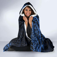 Polynesian Sunset Plumeria Hooded Blanket Navy Polynesian Tattoo LT05 - Polynesian Pride