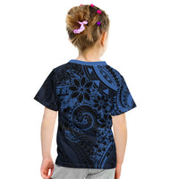 Polynesian Sunset Plumeria Kid T Shirt Navy Polynesian Tattoo