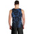 Polynesian Sunset Plumeria Men Tank Top Navy Polynesian Tattoo