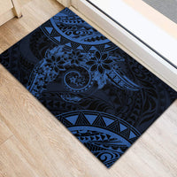 Polynesian Sunset Plumeria Rubber Doormat Navy Polynesian Tattoo LT05 - Polynesian Pride