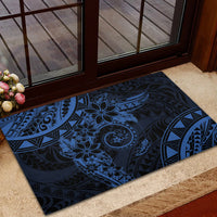 Polynesian Sunset Plumeria Rubber Doormat Navy Polynesian Tattoo LT05 - Polynesian Pride