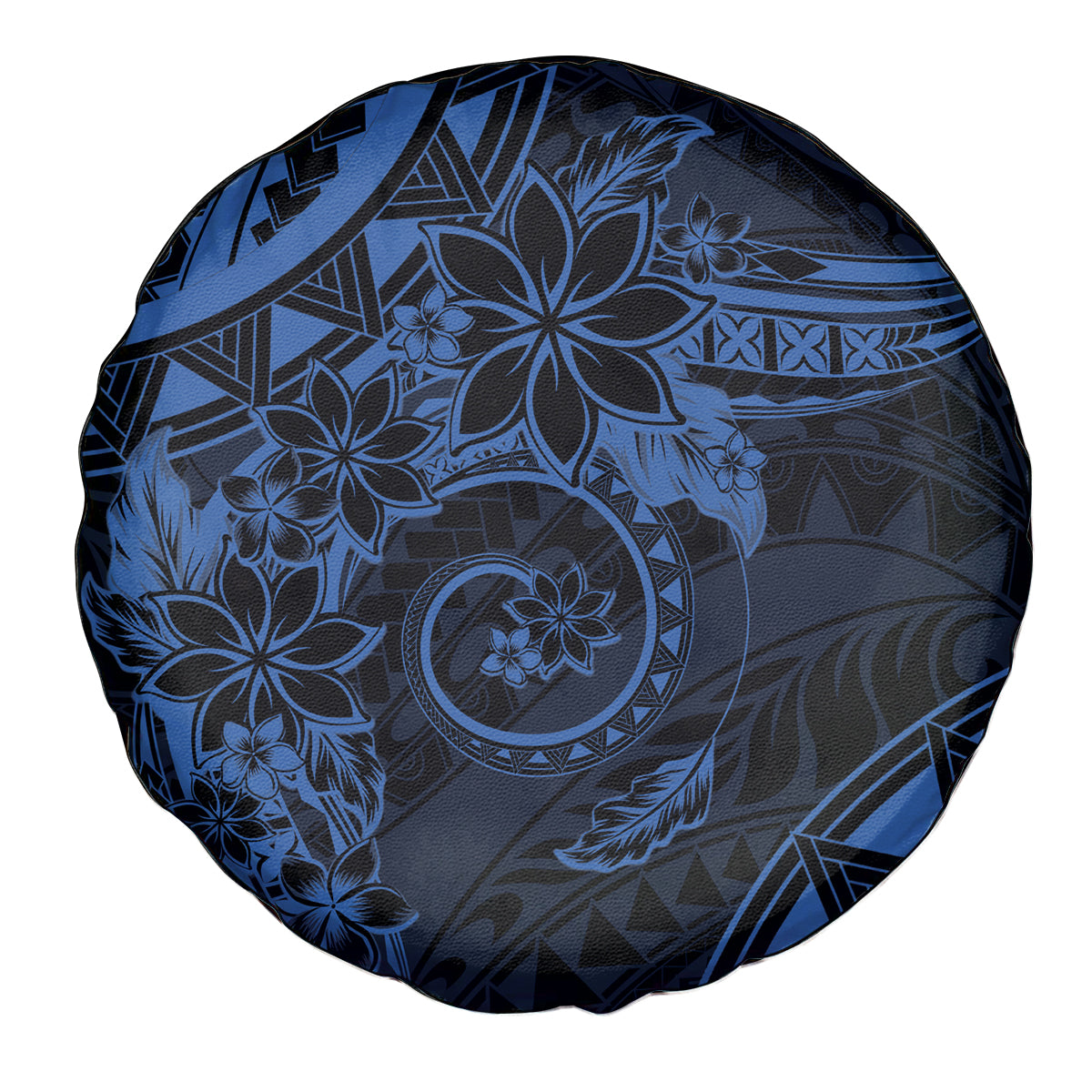 Polynesian Sunset Plumeria Spare Tire Cover Navy Polynesian Tattoo LT05 - Polynesian Pride