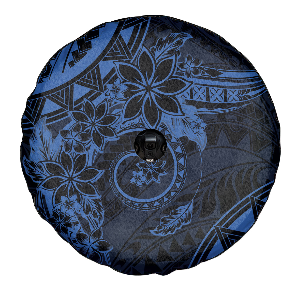 Polynesian Sunset Plumeria Spare Tire Cover Navy Polynesian Tattoo LT05 - Polynesian Pride