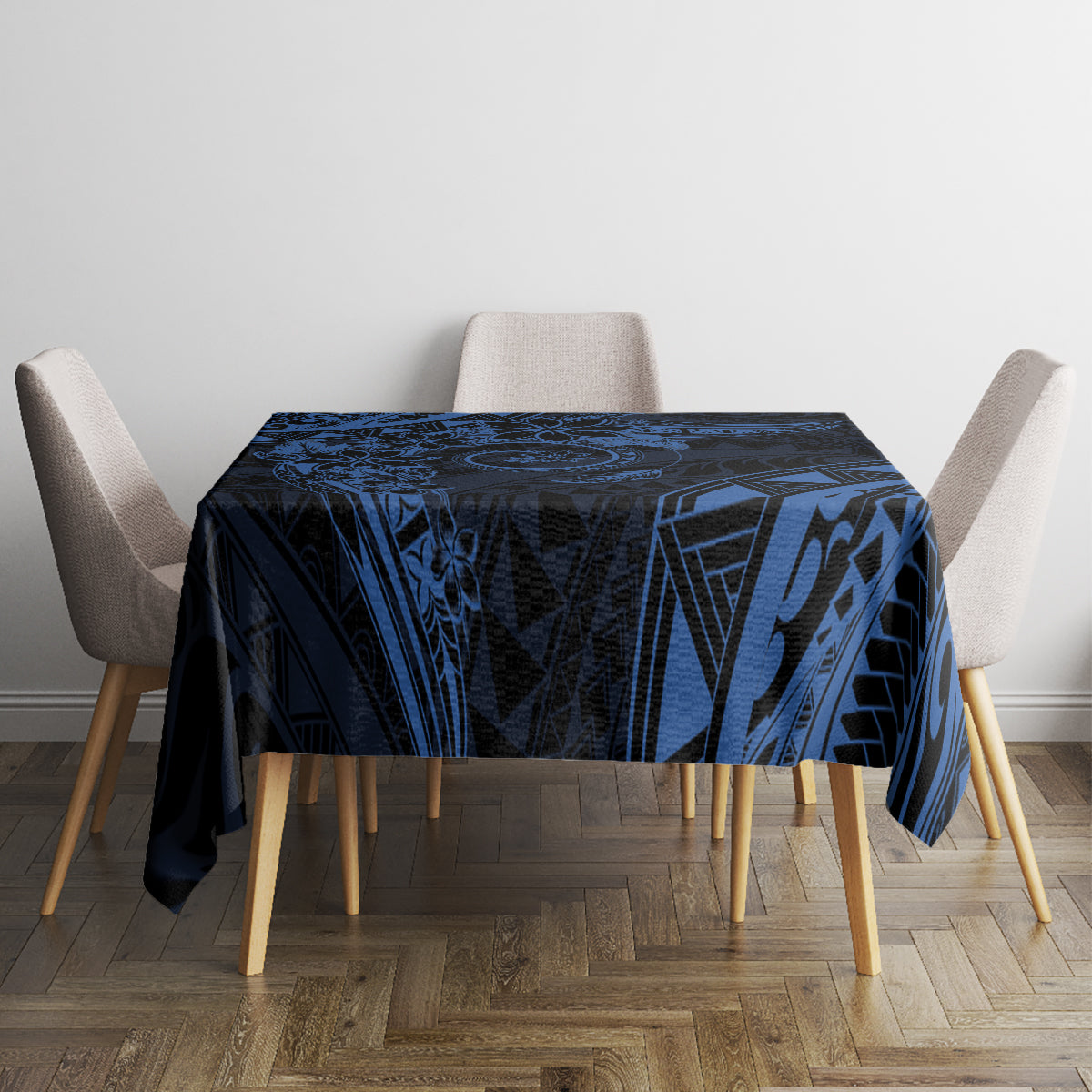 Polynesian Sunset Plumeria Tablecloth Navy Polynesian Tattoo LT05 - Polynesian Pride