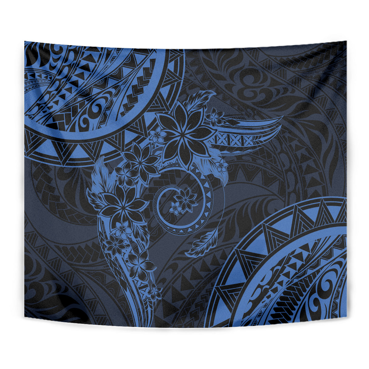 Polynesian Sunset Plumeria Tapestry Navy Polynesian Tattoo LT05 - Polynesian Pride