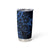 Navy Polynesian Pattern With Plumeria Flowers Tumbler Cup
