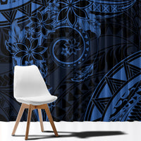 Polynesian Sunset Plumeria Window Curtain Navy Polynesian Tattoo LT05 - Polynesian Pride