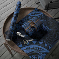 Polynesian Sunset Plumeria Wrapping Paper Navy Polynesian Tattoo LT05 - Polynesian Pride