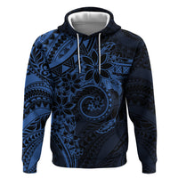 Polynesian Sunset Plumeria Zip Hoodie Navy Polynesian Tattoo