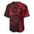 Polynesian Sunset Plumeria Baseball Jersey Red Polynesian Tattoo