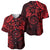 Polynesian Sunset Plumeria Baseball Jersey Red Polynesian Tattoo