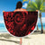 Polynesian Sunset Plumeria Beach Blanket Red Polynesian Tattoo