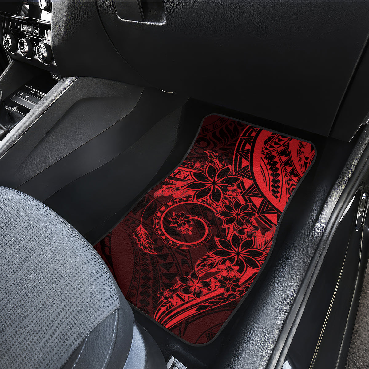 Polynesian Sunset Plumeria Car Mats Red Polynesian Tattoo LT05 - Polynesian Pride