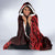 Polynesian Sunset Plumeria Hooded Blanket Red Polynesian Tattoo