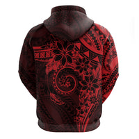 Polynesian Sunset Plumeria Hoodie Red Polynesian Tattoo LT05 - Polynesian Pride