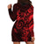 Polynesian Sunset Plumeria Hoodie Dress Red Polynesian Tattoo