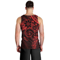 Polynesian Sunset Plumeria Men Tank Top Red Polynesian Tattoo LT05 - Polynesian Pride