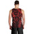 Polynesian Sunset Plumeria Men Tank Top Red Polynesian Tattoo