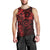 Polynesian Sunset Plumeria Men Tank Top Red Polynesian Tattoo