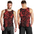 Polynesian Sunset Plumeria Men Tank Top Red Polynesian Tattoo