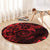 Polynesian Sunset Plumeria Round Carpet Red Polynesian Tattoo