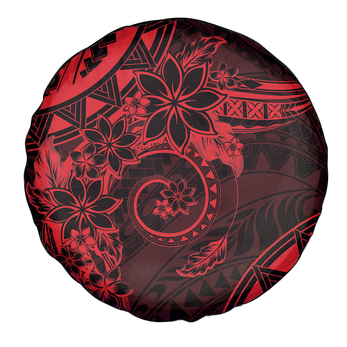 Polynesian Sunset Plumeria Spare Tire Cover Red Polynesian Tattoo LT05 - Polynesian Pride