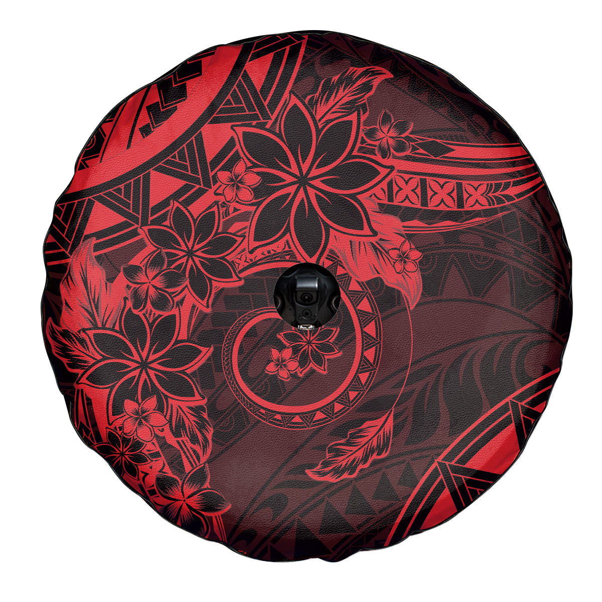 Polynesian Sunset Plumeria Spare Tire Cover Red Polynesian Tattoo LT05 - Polynesian Pride