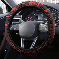 Polynesian Sunset Plumeria Steering Wheel Cover Red Polynesian Tattoo LT05 - Polynesian Pride