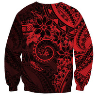 Polynesian Sunset Plumeria Sweatshirt Red Polynesian Tattoo